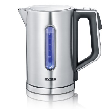 Severin WK 3418 - elektromos vízforraló 1,7 l, 3000 W/230 V, rozsdamentes acél/fekete
