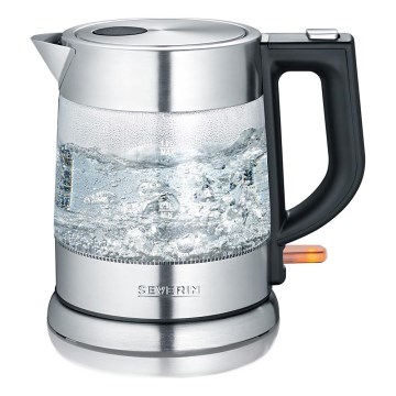 Severin WK 3468 - Elektromos vízforraló 1 l 2200W/230V rozsdamentes acél/üveg