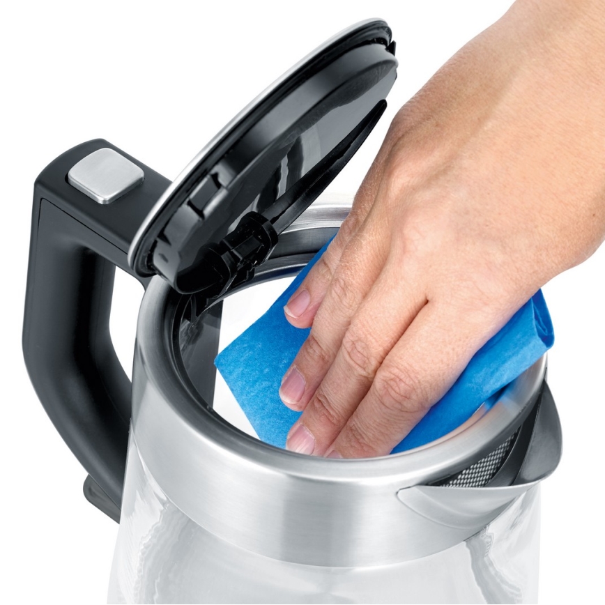 Severin WK 3468 - Elektromos vízforraló 1 l 2200W/230V rozsdamentes acél/üveg