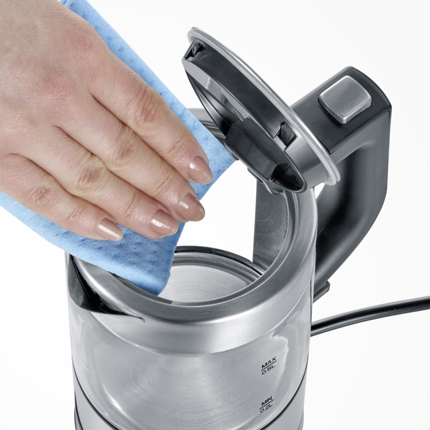 Severin WK 3472 - Gyorsforraló 0,5 l 1100W/230V rozsdamentes acél/üveg