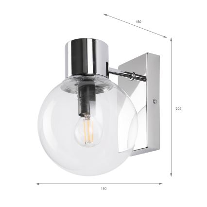 SFERIO fali lámpa 1xE14/5W/230V fényes króm/tiszta