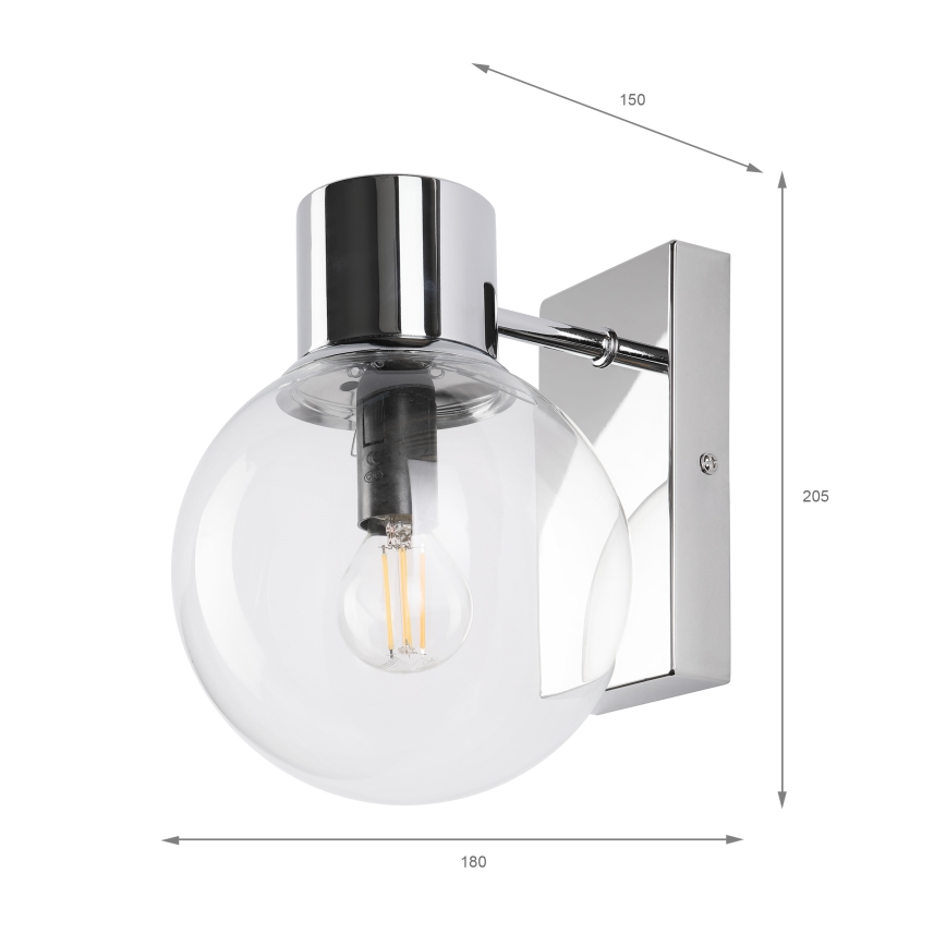 SFERIO fali lámpa 1xE14/5W/230V fényes króm/tiszta