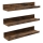 SHELFY 3 darabos falipolc szett 38x5x10 cm barna