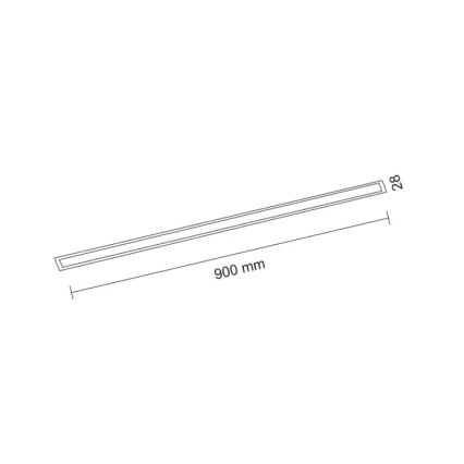 Shilo - LED Beépíthető lámpa LED/32W/230V 3000K CRI 90 fekete