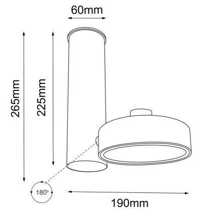 Shilo - Spotlámpa 1xGU10/15W/230V fekete