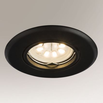 Shilo - Beépíthető lámpa 1xGU10/15W/230V fekete