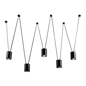 Shilo - Csillár zsinóron 5xGU10/15W/230V pók fekete