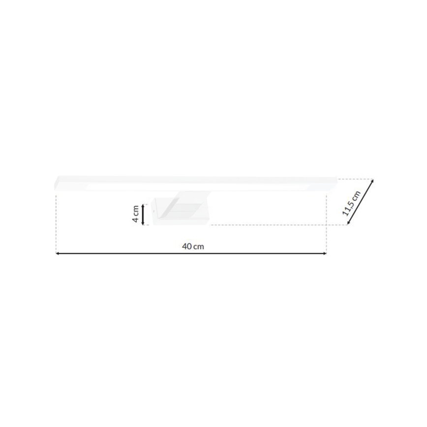 SHINE LED fürdőszobai fali lámpa, 7 W, 230 V, 40 cm, IP44, fehér