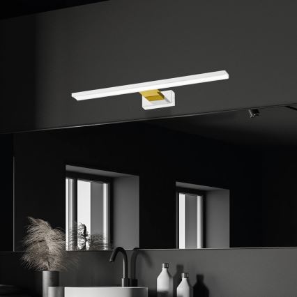 SHINE LED fürdőszobai tükörvilágítás, 13,8 W, 230 V, 60 cm, IP44, fehér/arany