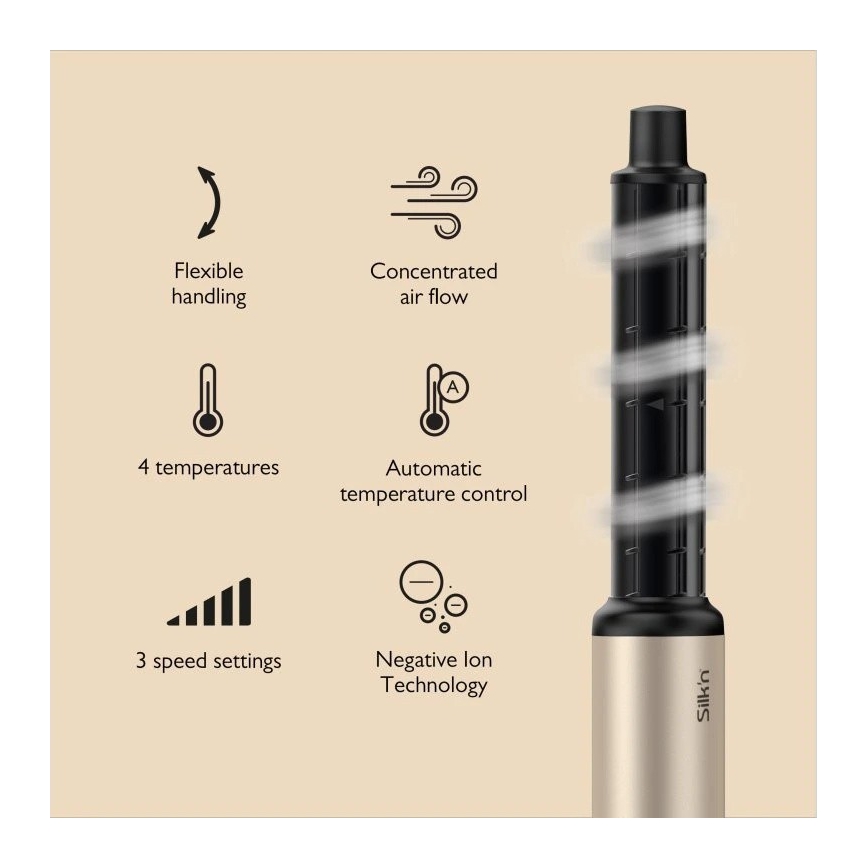Silk’n - Hajszárító SILKYAIR FLEX 230V fekete/arany