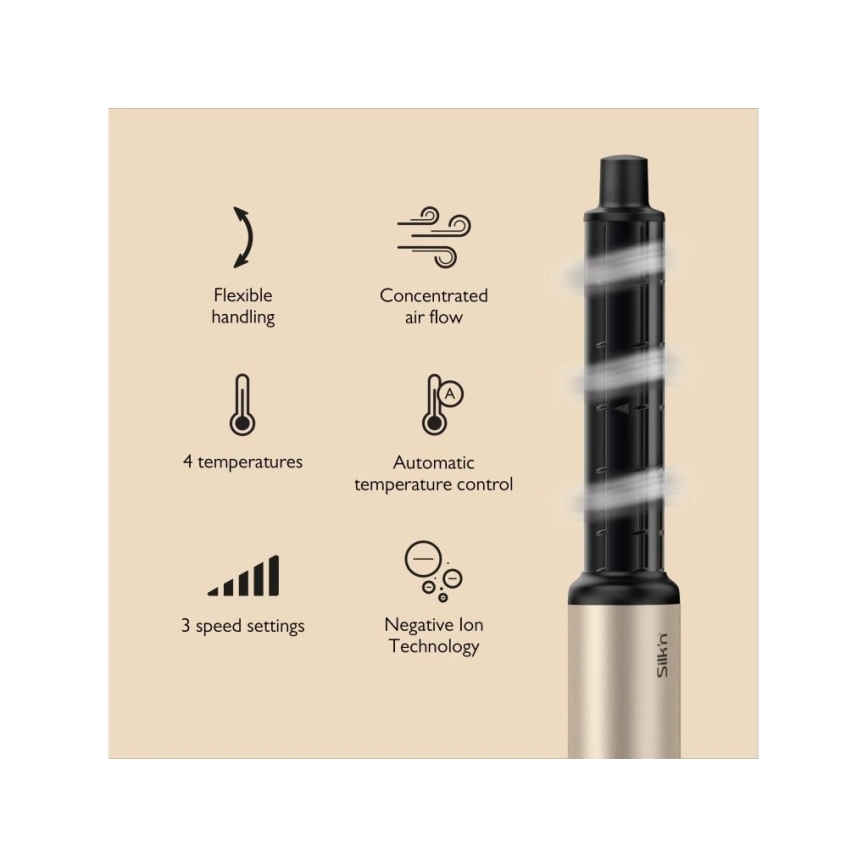 Silk’n - Hajszárító SILKYAIR FLEX 230V fekete/arany