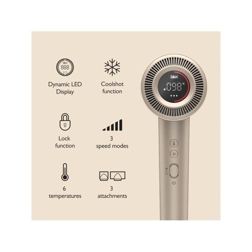 Silk’n - SILKYAIR PRO hajszárító 1600W/230V, arany