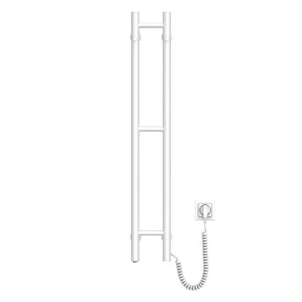 SILOUETTE elektromos törölközőszárító, 46 W, 100 x 16 cm, fehér, jobb oldali