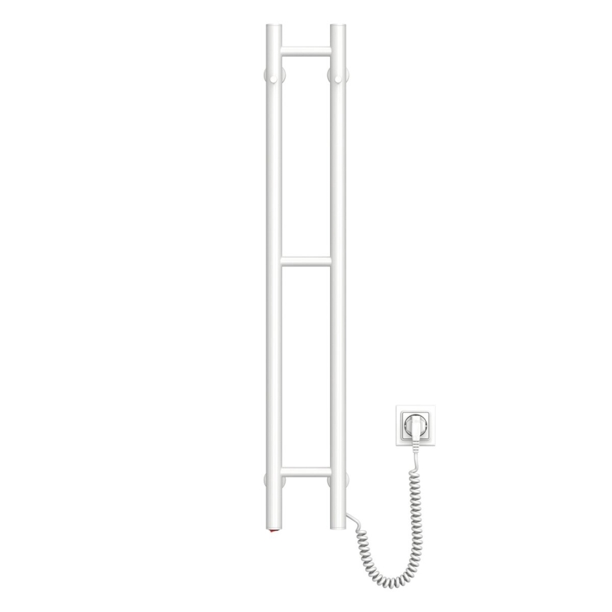 SILOUETTE elektromos törölközőszárító, 46 W, 100 x 16 cm, fehér, jobb oldali