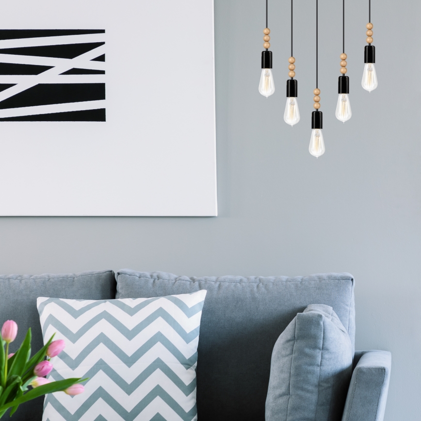 Simon függeszték 5xE27/60W/230V, kábellel