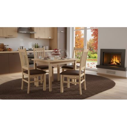 SIMON étkezőszék bükk/sötétbarna