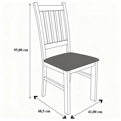 SIMON étkezőszék bükk/sötétbarna