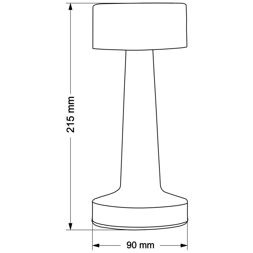 SIMPLY LED fényerőszabályozható érintésvezérlésű asztali lámpa, 5V, 2700/4000/6500K, 800 mAh, arany