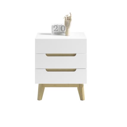 SINIRA fehér éjjeliszekrény