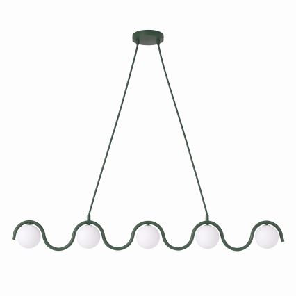 SINUS zöld zsinóros csillár 5xG9/8W/230V