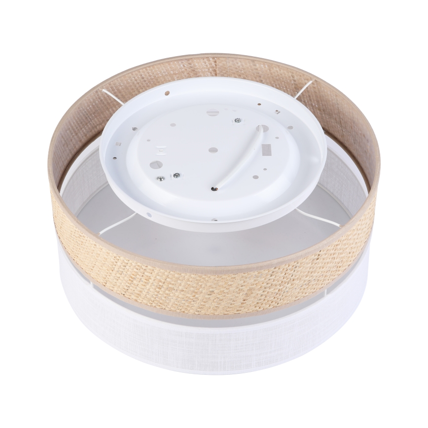 SIRJA DOUBLE BOHO mennyezeti lámpa 2xE14/15W/230V Ø 35 cm bézs/fehér