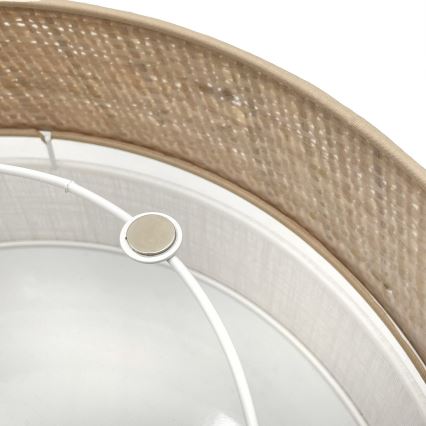 SIRJA DOUBLE BOHO mennyezeti lámpa 2xE14/15W/230V Ø 35 cm bézs/fehér