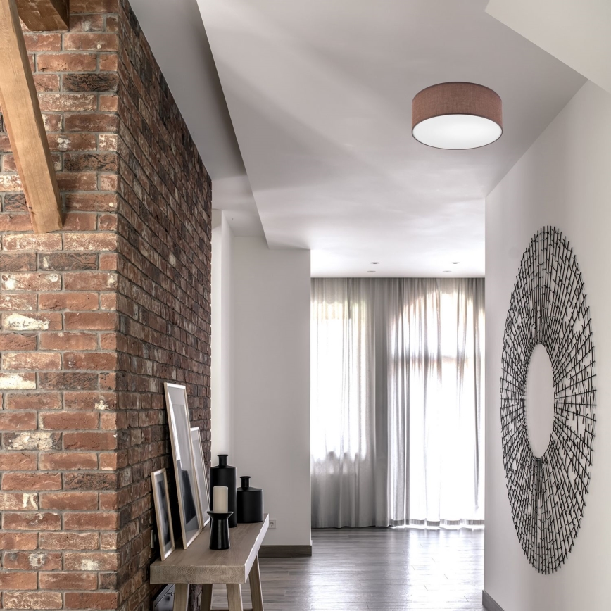 Mennyezeti lámpa SIRJA 1xE27/60W/230V átm. 35 cm barna