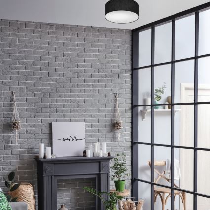 Mennyezeti lámpa SIRJA 1xE27/60W/230V átm. 35 cm fekete