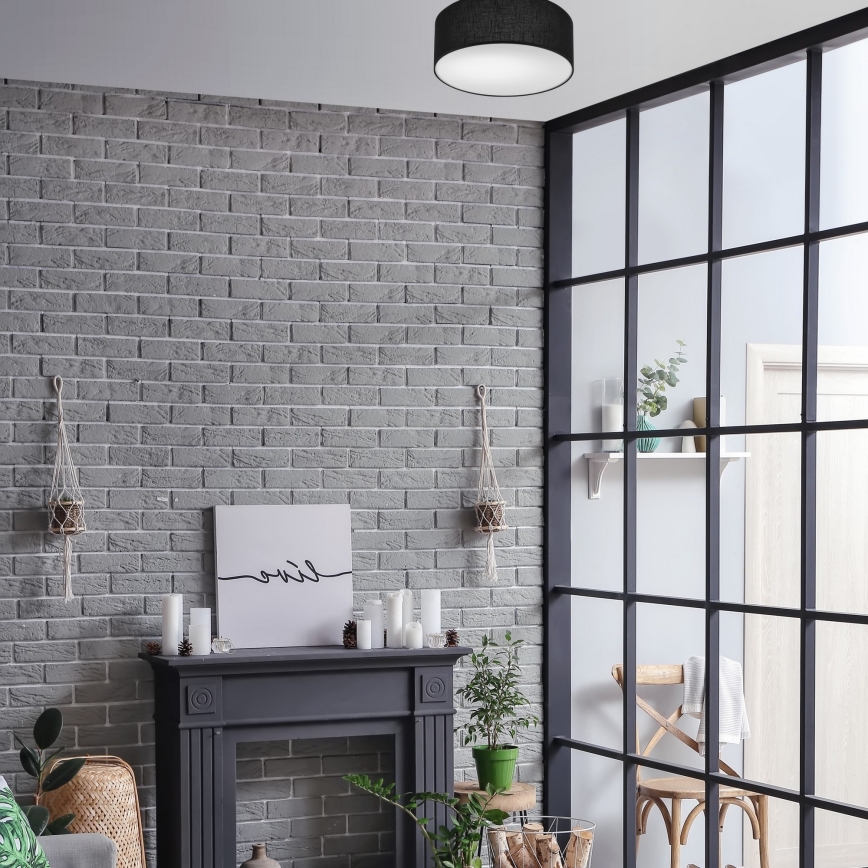 Mennyezeti lámpa SIRJA 1xE27/60W/230V átm. 35 cm fekete