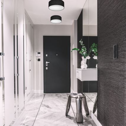 Mennyezeti lámpa SIRJA 1xE27/60W/230V átm. 35 cm fekete