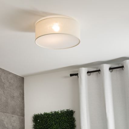 Mennyezeti lámpa SIRJA 1xE27/60W/230V átm. 35 cm krémszínű