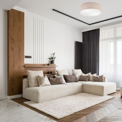 Mennyezeti lámpa SIRJA 2xE27/60W/230V átmérő 45 cm bézs