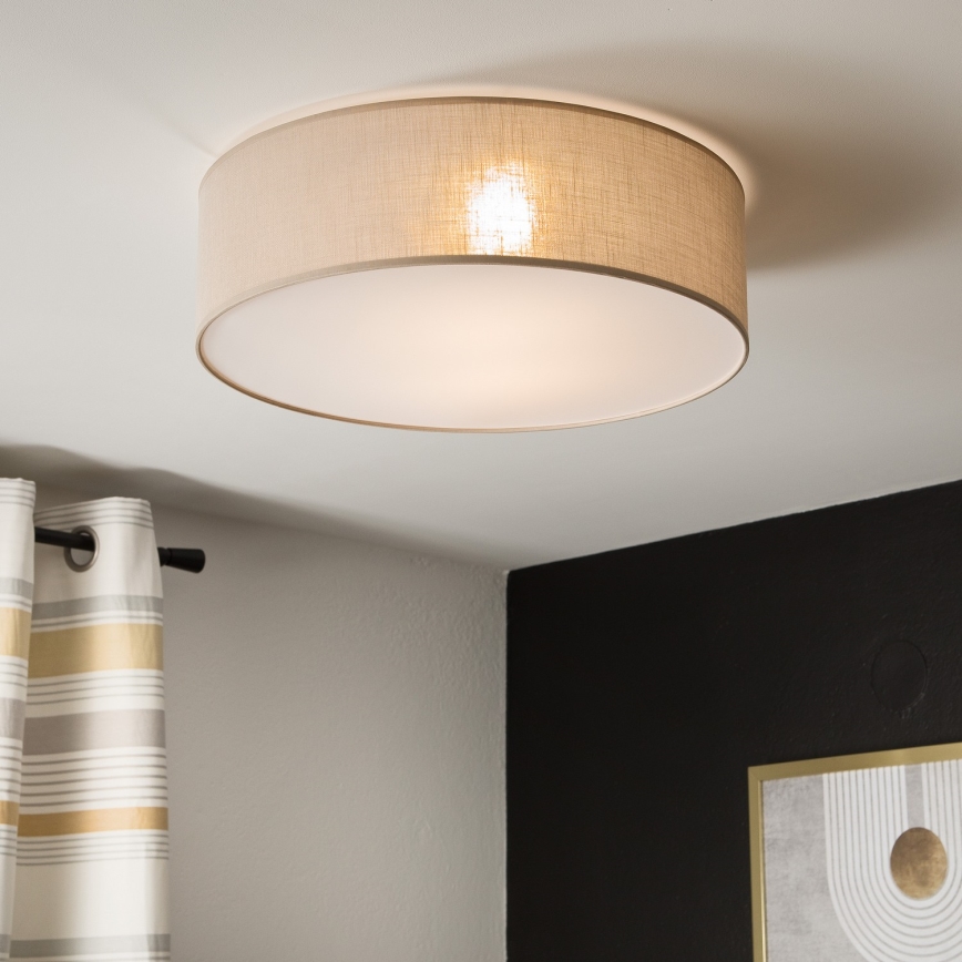 Mennyezeti lámpa SIRJA 2xE27/60W/230V átmérő 45 cm bézs