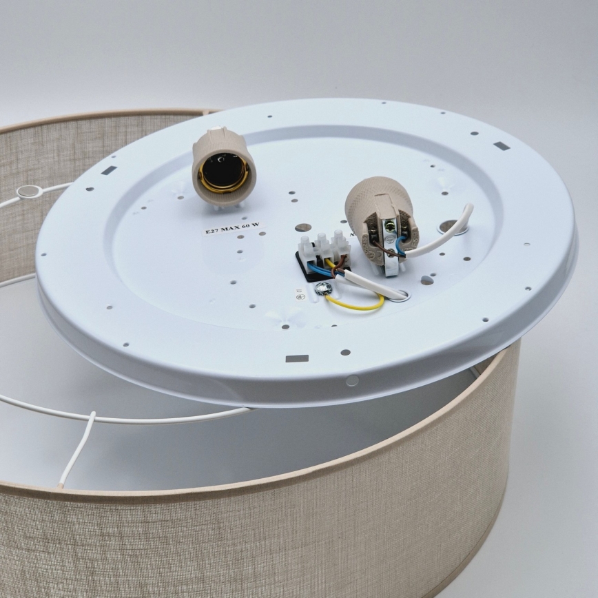 Mennyezeti lámpa SIRJA 2xE27/60W/230V átmérő 45 cm bézs