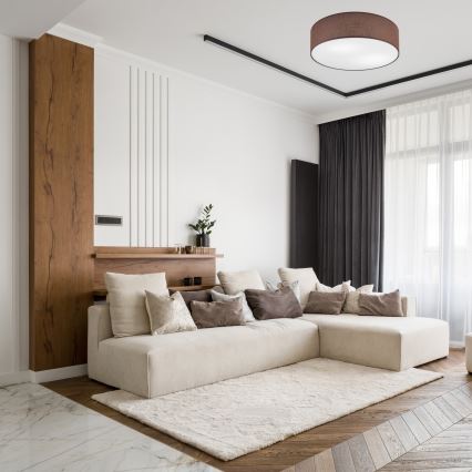 Mennyezeti lámpa SIRJA 2xE27/60W/230V átmérő 45 cm barna