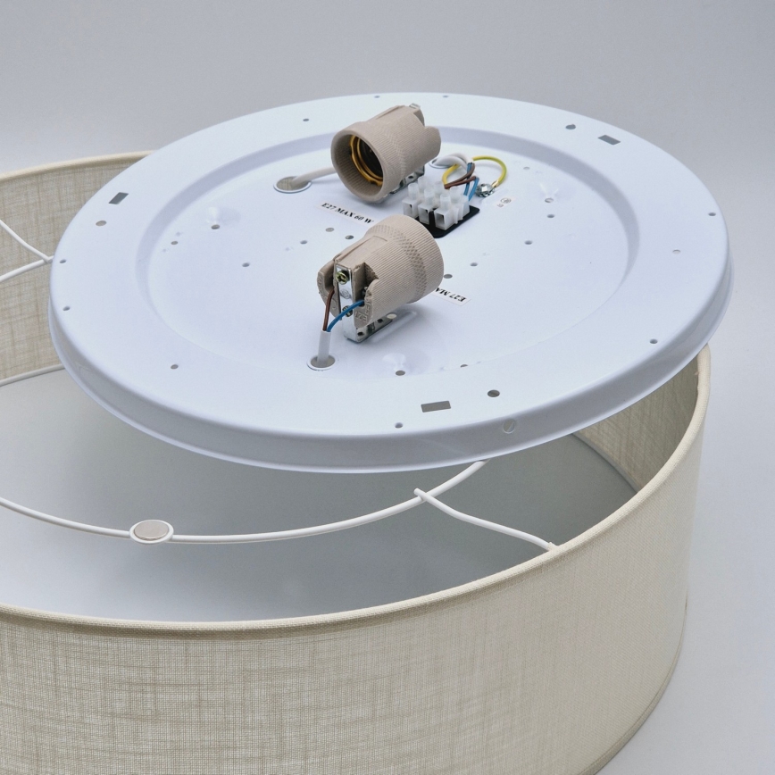 Mennyezeti lámpa SIRJA 2xE27/60W/230V átmérő 45 cm krémszínű