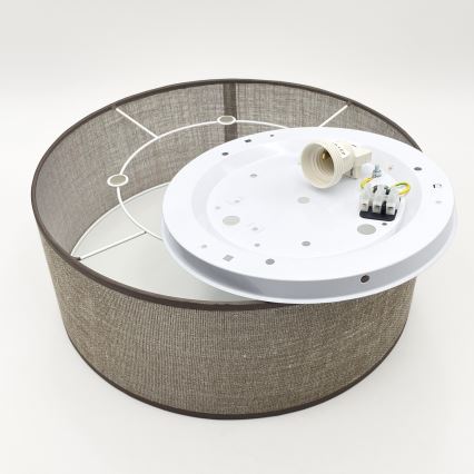 SIRJA mennyezeti lámpatest 1xE27/15W/230V, Ø 35 cm, barna