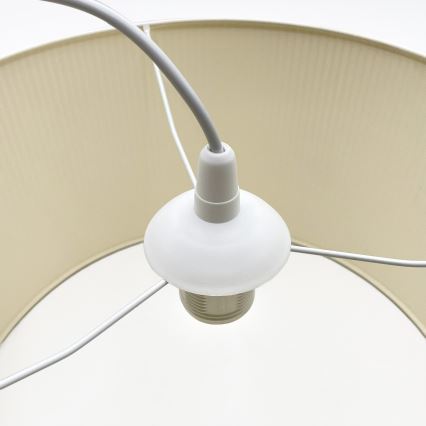 SIRJA PLISADO kábeles csillár, 1xE27/15W/230V, átmérő 35 cm, krémszínű
