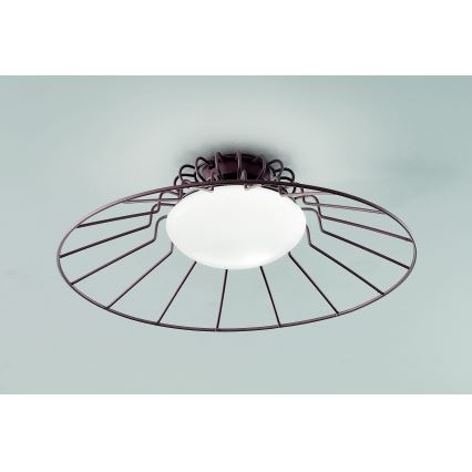 SIRU - Mennyezeti lámpa SUNRISE 1xGX53/10W/230V barna/fehér Velencei üveg