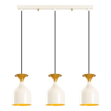 SIVANI kábeles csillár 3xE27/40W/230V fehér/réz