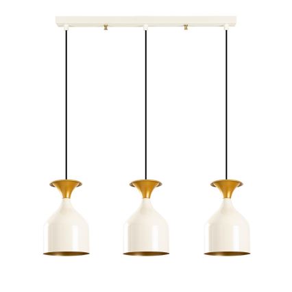 SIVANI kábeles csillár 3xE27/40W/230V fehér/réz