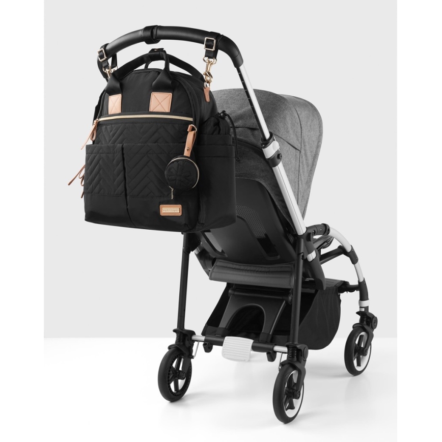 Skip Hop - 6 az 1-ben pelenkázó hátizsák babakocsihoz SUITE SET fekete