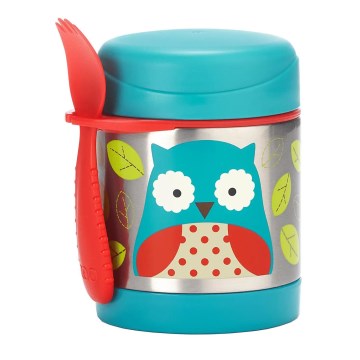 Skip Hop - Ételes termosz kanállal/villával ZOO 325 ml bagoly