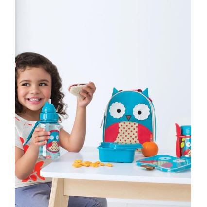 Skip Hop - Ételes termosz kanállal/villával ZOO 325 ml bagoly