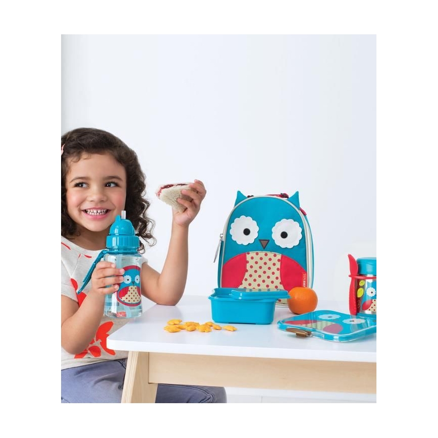 Skip Hop - Ételes termosz kanállal/villával ZOO 325 ml bagoly