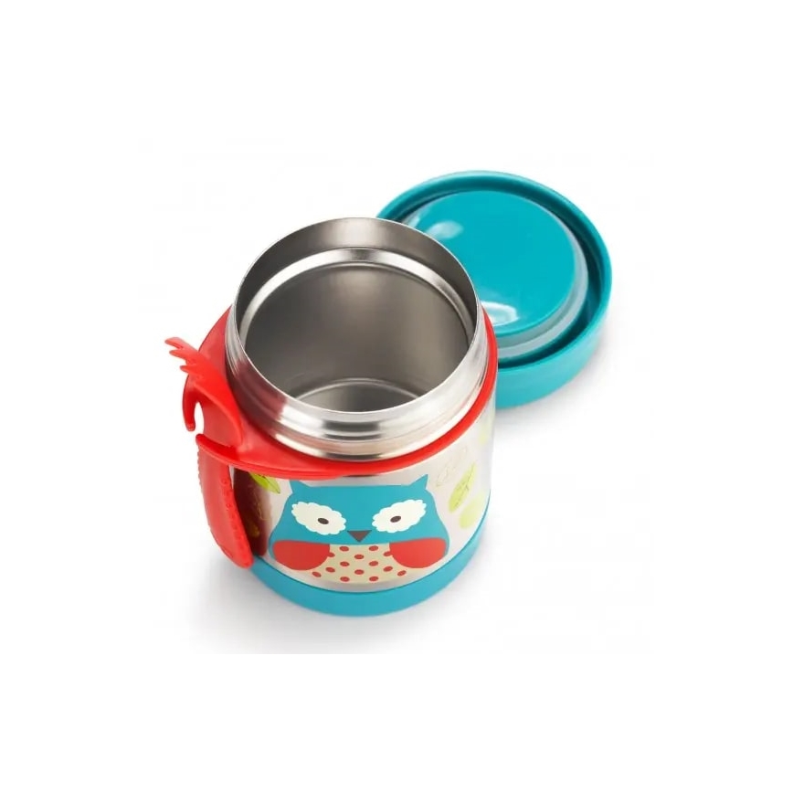 Skip Hop - Ételes termosz kanállal/villával ZOO 325 ml bagoly