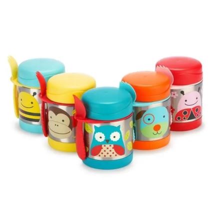 Skip Hop - Ételes termosz kanállal/villával ZOO 325 ml bagoly