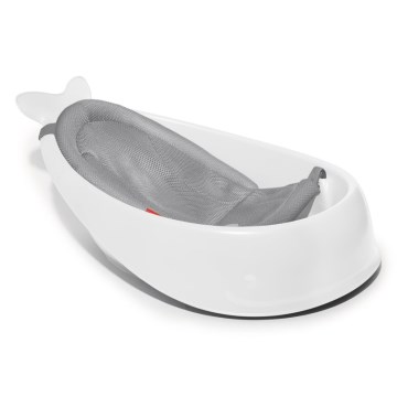 Skip Hop - Gyermek fürdető ergonomikus MOBY 3 párnával, fehér