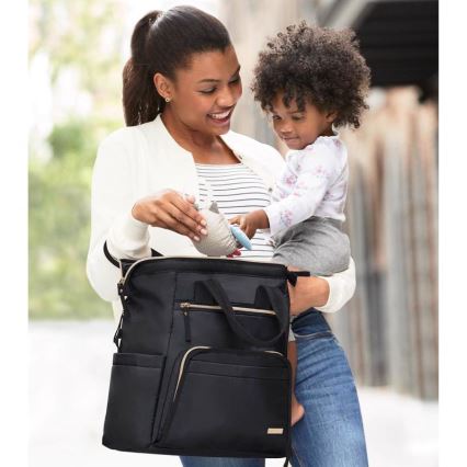 Skip Hop - Pelenkázó hátizsák babakocsihoz MAINFRAME fekete