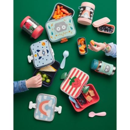 Skip Hop - SPARK STYLE 325 ml-es ételtermosz kanállal és villával, szivárvány